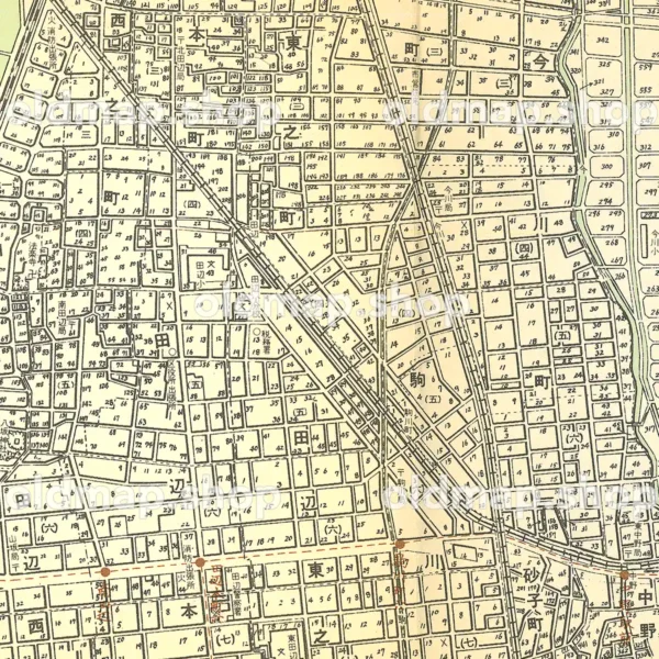 東住吉区詳細図 西部 昭和30年(1955) - 大阪市区分詳細図