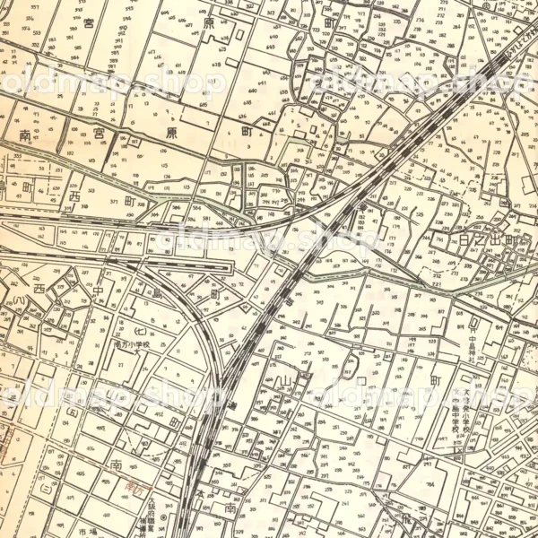 東淀川区詳細図 西部 昭和29年(1954) - 大阪市区分詳細図