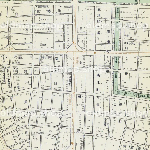 南区詳細図 昭和30年(1955) - 大阪市区分詳細図