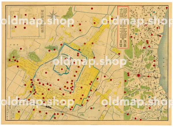 姫路市街全図 大正2年(1913)