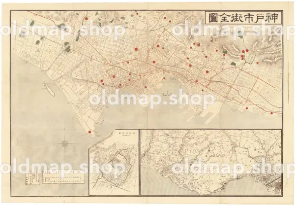 神戸市街全図 大正8年(1919)