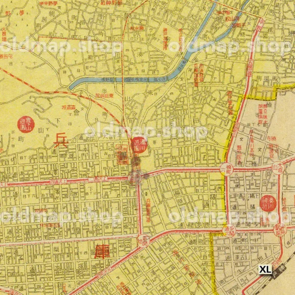 神戸市街図 昭和24年(1949)