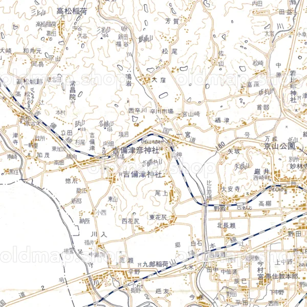 岡山市全図 昭和49年(1974)