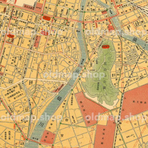 最新 大広島市街地図 昭和11年(1936)