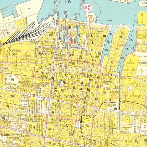 高松市街図 昭和45年(1970)