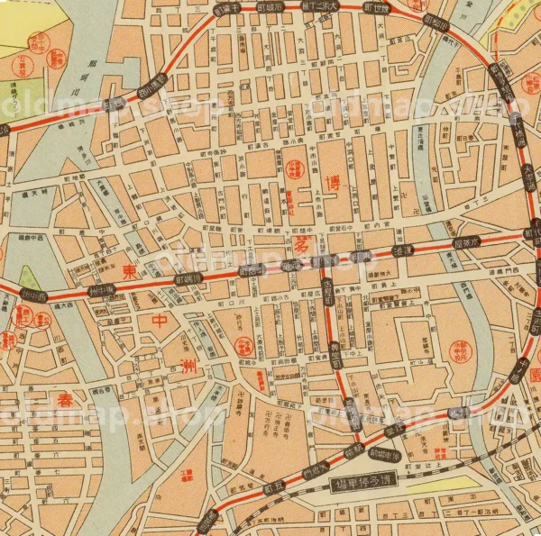 福岡市街地図 昭和10年(1935)