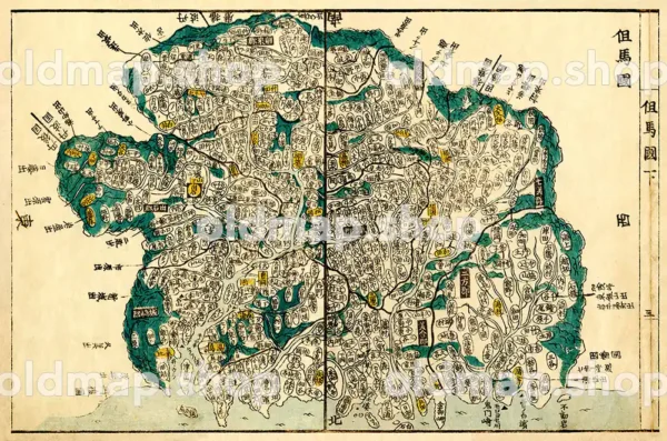 但馬国 - 国郡全図 下巻 天保8年(1837)