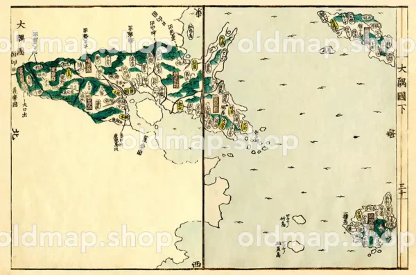 大隅国 - 国郡全図 下巻 天保8年(1837)