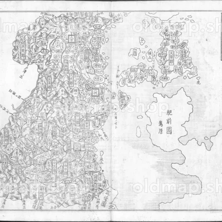 肥後国 - 大日本国細図 西国之部 下 元治2年(1865)