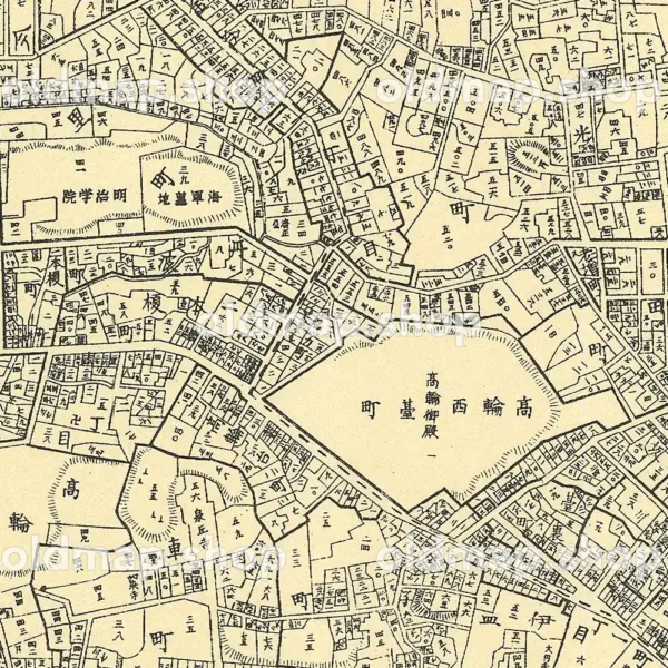 芝区全図 明治37年(1904) - 東京十五区分