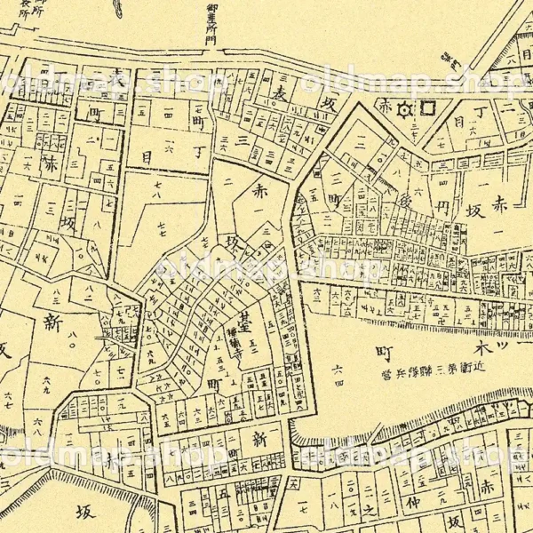 赤坂区全図 明治37年(1904) - 東京十五区分