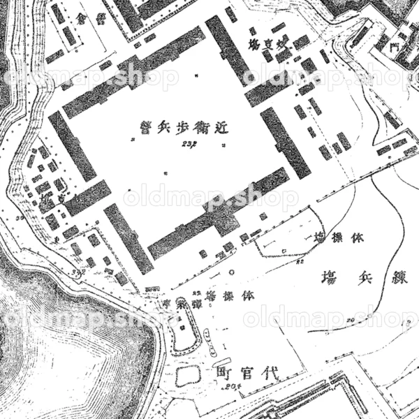 第五号 東京中部 皇城 明治19年(1886) - 東京五千分一図