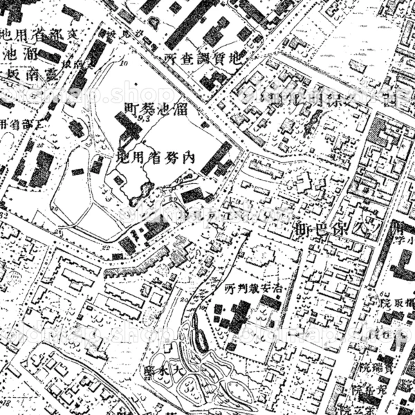 第六号 東京南部 築地及芝 明治19年(1886) - 東京五千分一図