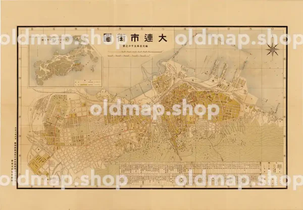 大連市街図 大正10年(1921)