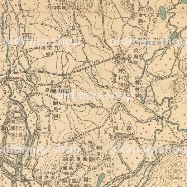 平壌西部 大正7年(1918) - 朝鮮五万分一図