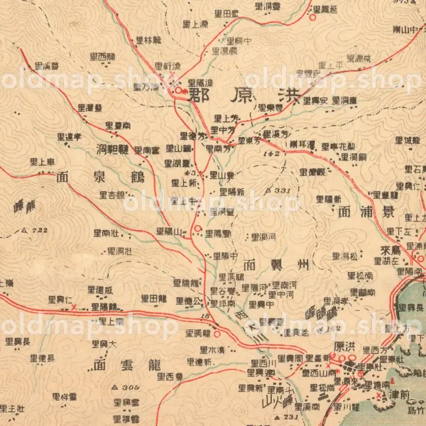 洪原 大正10年(1921) - 朝鮮二十万一図
