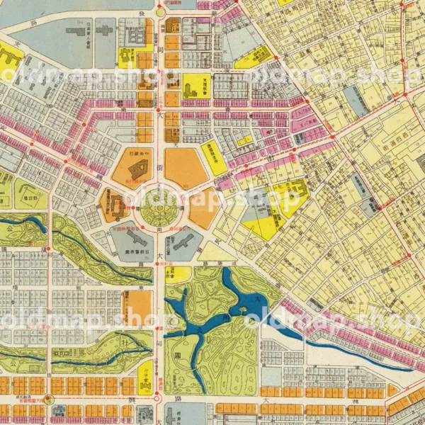 新京市街地図 昭和14年・康徳6年(1939)