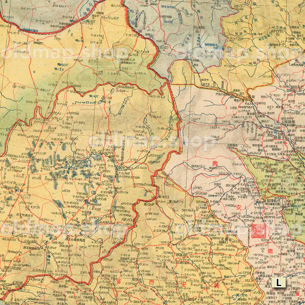最新満洲国詳密大地図 蘇満国境方面詳図 昭和16年(1941)