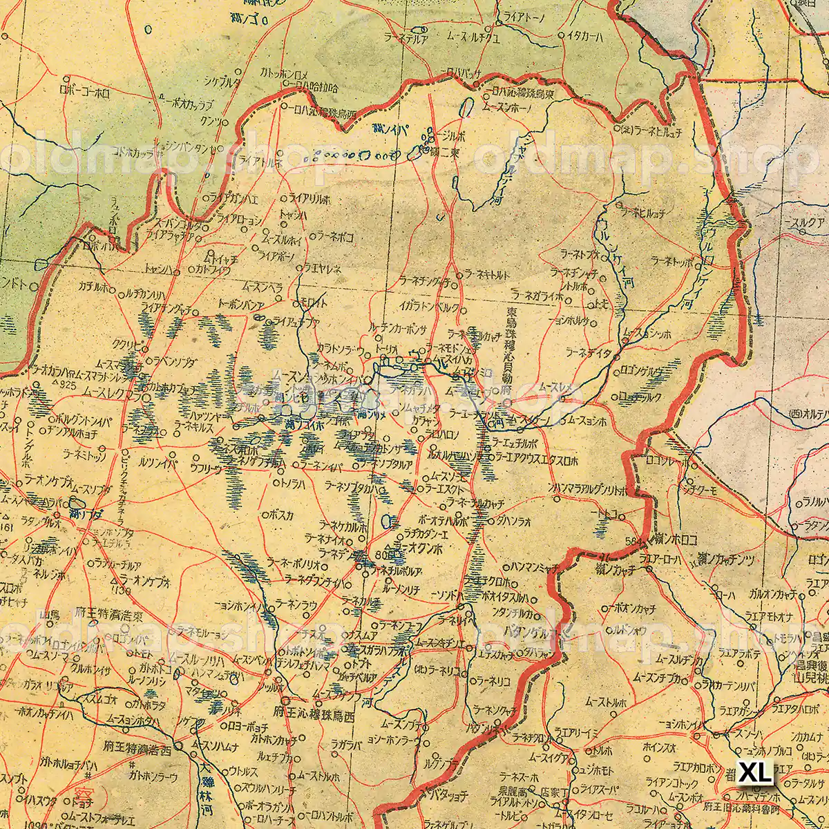 最新満洲国詳密大地図 蘇満国境方面詳図 昭和16年(1941)
