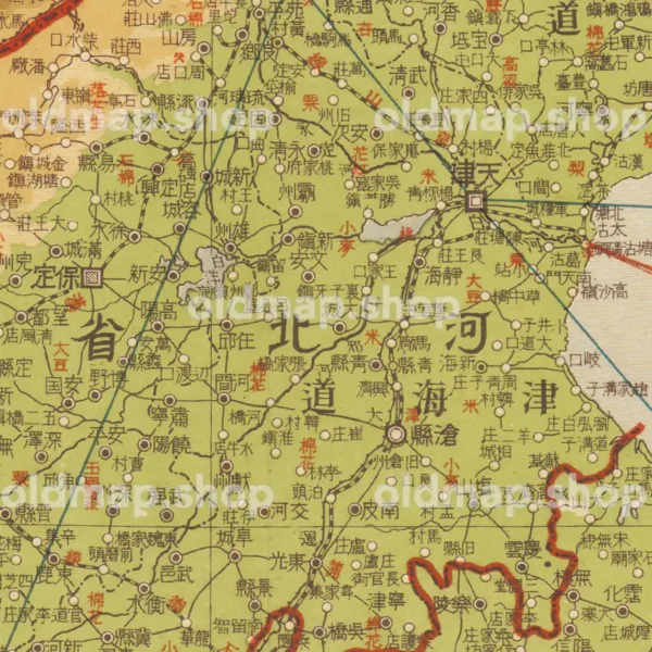 華北詳細図 2図 昭和18年(1943) - 満洲帝国分省地図