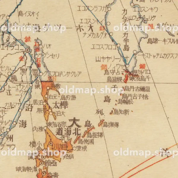 大東亜共栄圏全図 3図 昭和18年(1943) – 満洲帝国分省地図