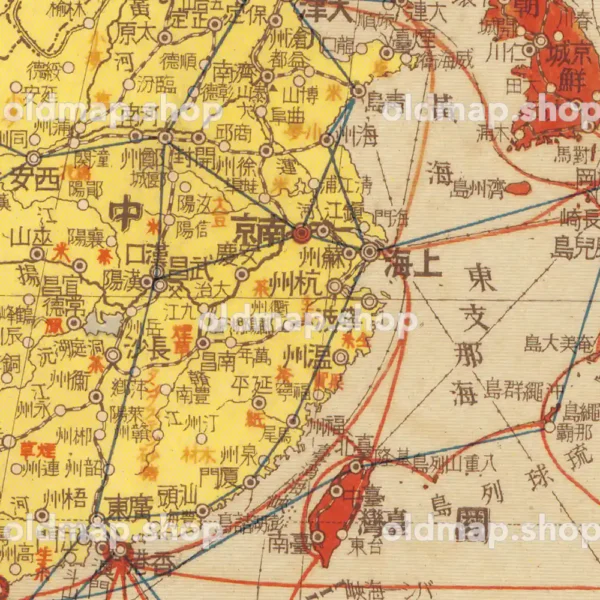 大東亜共栄圏全図 3図 昭和18年(1943) – 満洲帝国分省地図