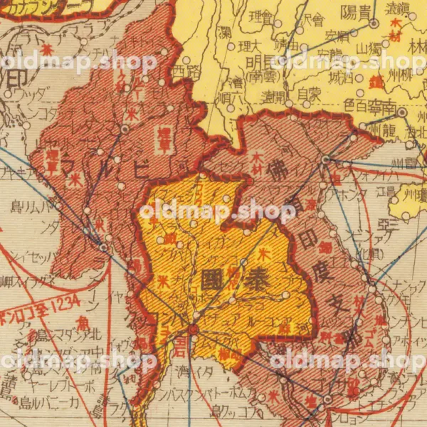 大東亜共栄圏全図 3図 昭和18年(1943) – 満洲帝国分省地図