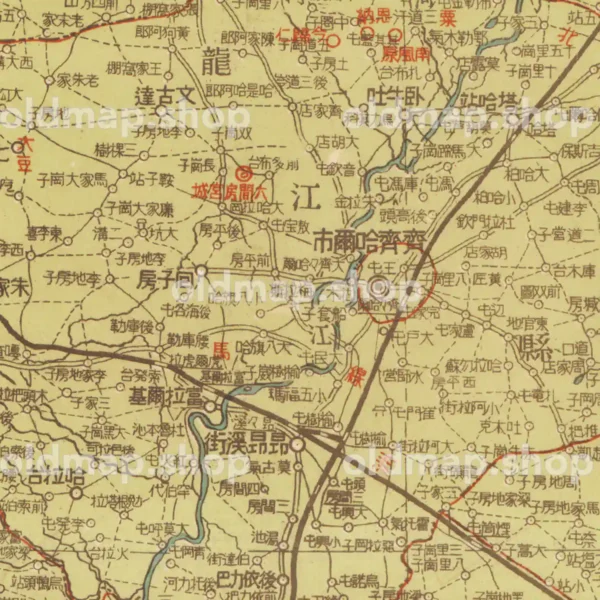龍江省全図 5図 昭和18年(1943) - 満洲帝国分省地図 - 画像 (2)