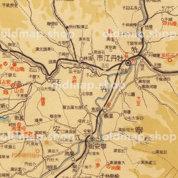 牡丹江省全図 10図 昭和18年(1943) - 満洲帝国分省地図