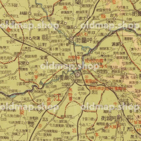 浜江省全図 11図 昭和18年(1943) - 満洲帝国分省地図