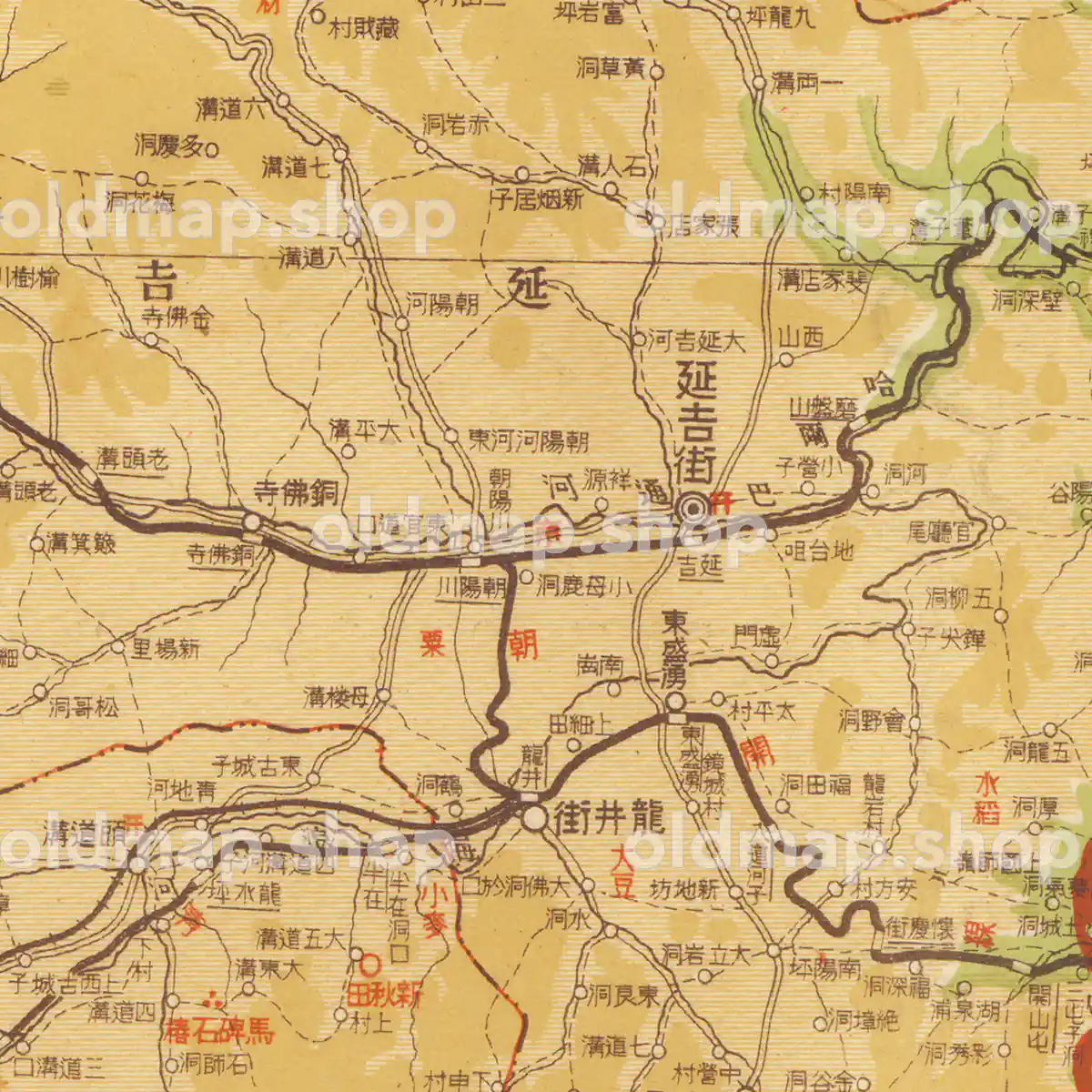 満州全図 地図 満州全図 地図 地図）満洲全図 -大正8年6月発行-(中国）(十字屋