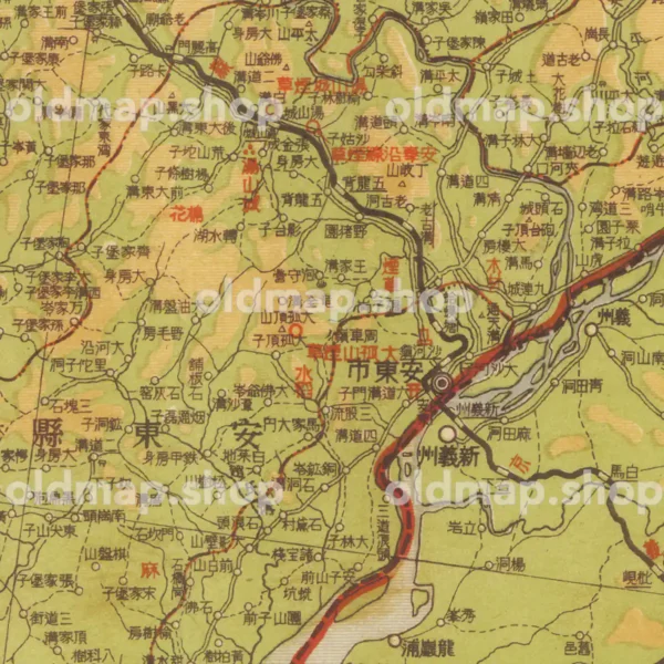 安東省全図 14図 昭和18年(1943) - 満洲帝国分省地図