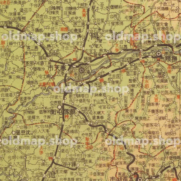 奉天省全図 15図 昭和18年(1943) - 満洲帝国分省地図