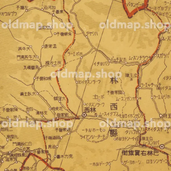 興安西省全図 19図 昭和18年(1943) - 満洲帝国分省地図