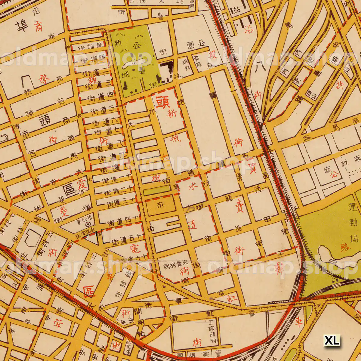 哈爾浜(ハルビン)市街地図 康徳04-06年(1937-1939)