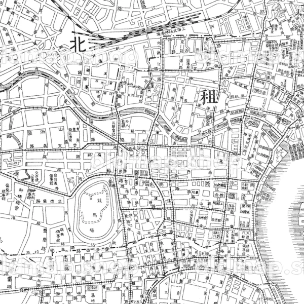二万分一 上海市街図 昭和12年(1937)