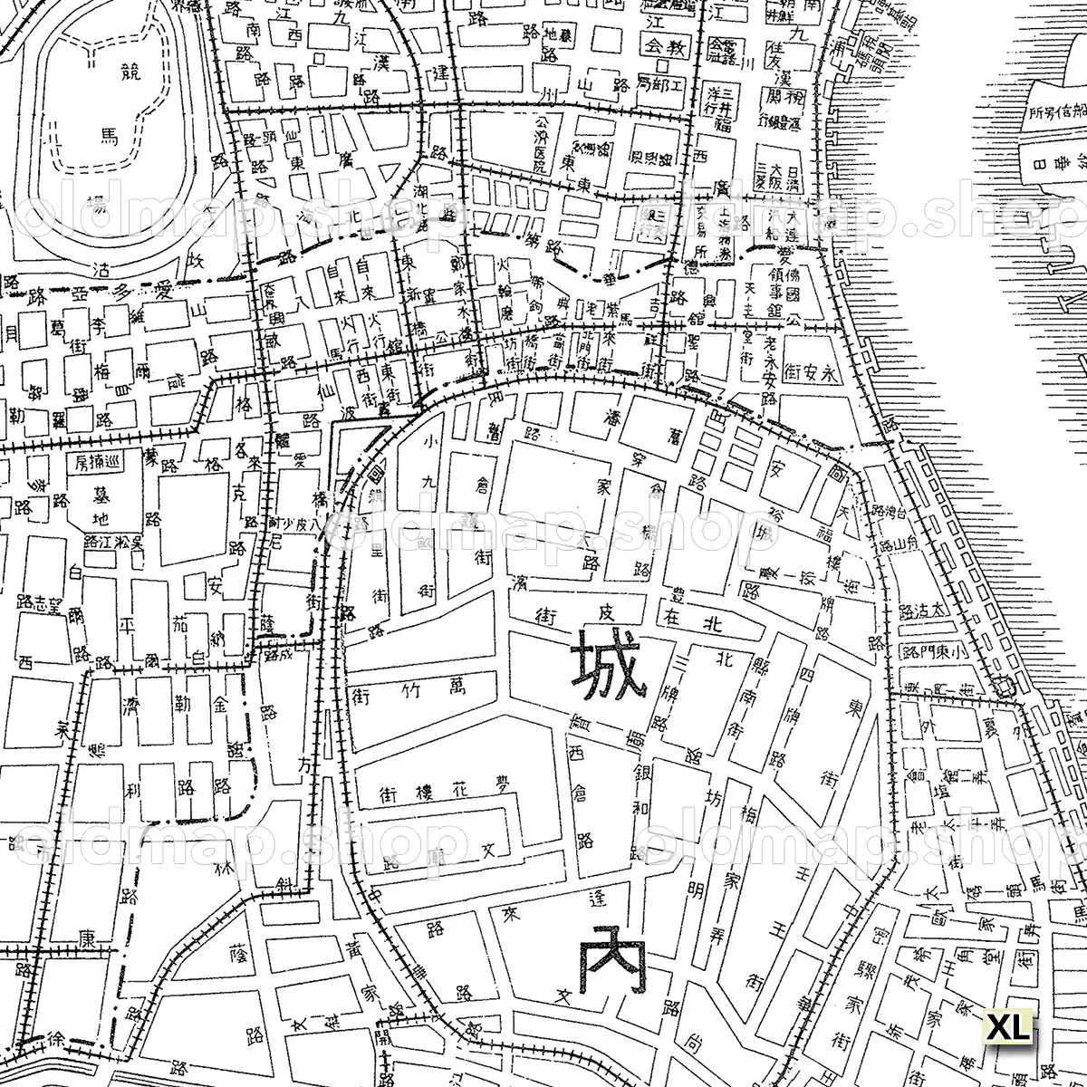 二万分一 上海市街図 昭和12年(1937)
