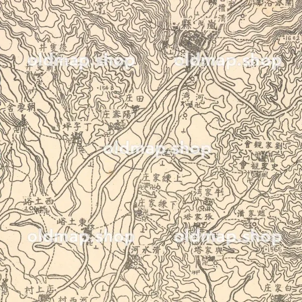 嵐県 昭和13年(1938) - 山西省十万分一地形図 - 画像 (2)