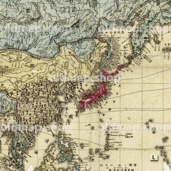 萬国輿地全図 明治6年(1873)