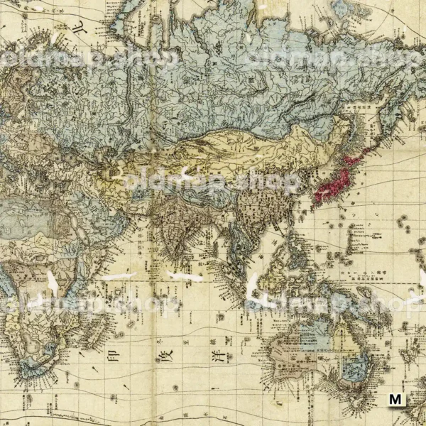 萬国輿地全図 明治6年(1873)