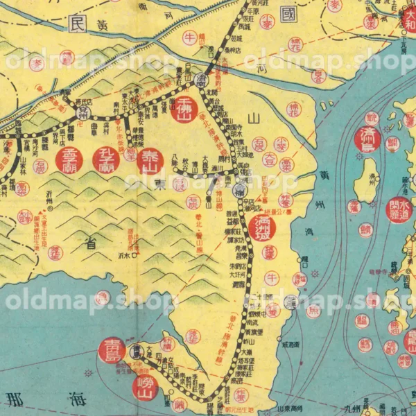 大東亜鉄道案内図 共栄圏之部 昭和18年(1943)