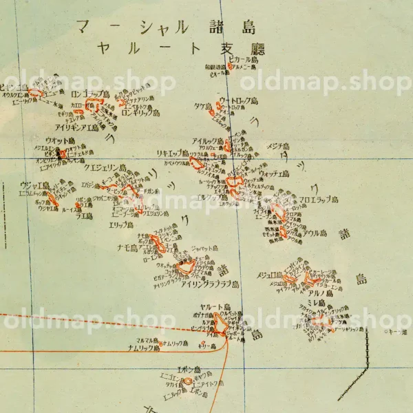 南洋群島(内南洋) 昭和18年(1943) - 標準大東亜分図