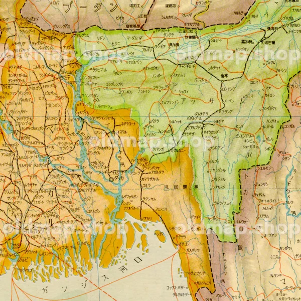 インド東部 昭和18年(1943) - 標準大東亜分図