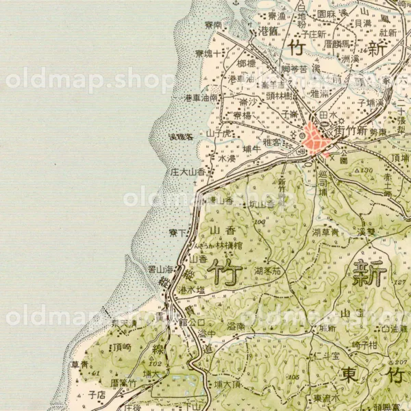 台湾 新竹 昭和7年(1932) - 二十万分一帝国図