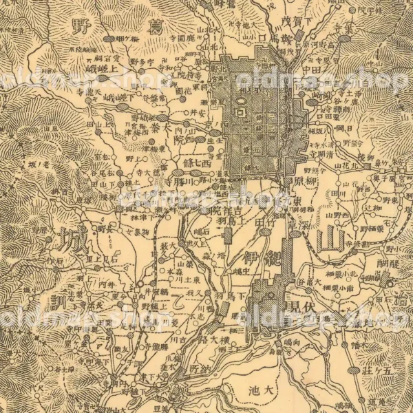 京都及大阪 明治20年(1887) - 二十万分一輯製図