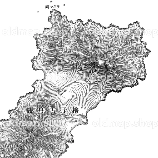 北千島 拾子古丹島 明治26年(1893) - 二十万分一輯製図
