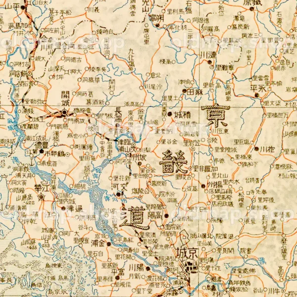 京城 明治42年(1909) - 百万分一東亜輿地図