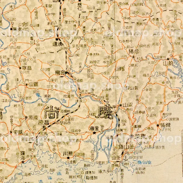 釜山 明治42年(1909) - 百万分一東亜輿地図