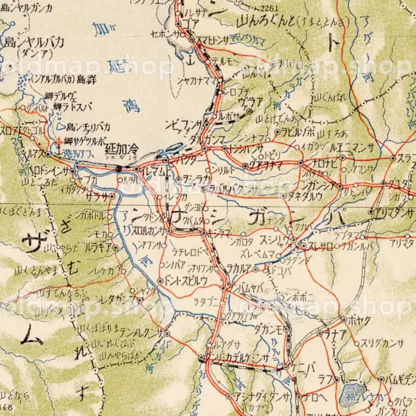 冷加延(リンガエン/フィリピン) 明治44年(1911) - 百万分一東亜輿地図