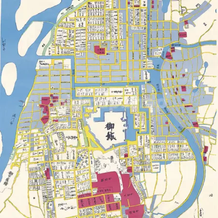 和歌山城下町絵図 宝暦7年(1757)